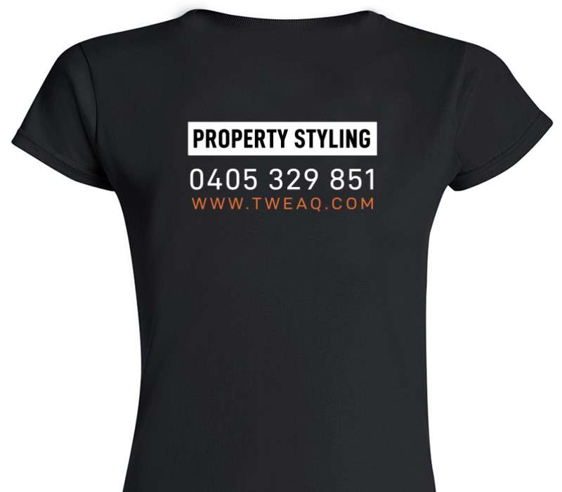 Custom Womens Soft Style 100% Cotton Black T-Shirt