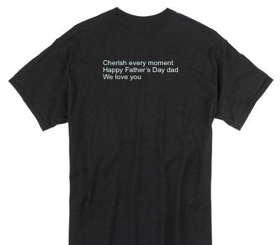 Custom Gildan 100% Cotton Black T-Shirt