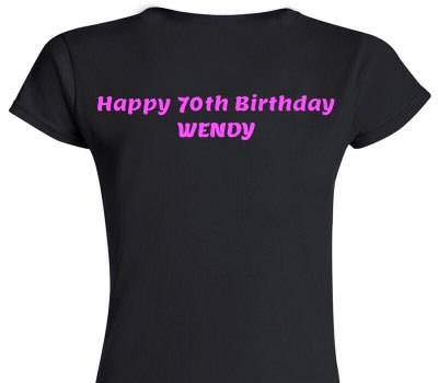 Custom Womens Soft Style 100% Cotton Black T-Shirt