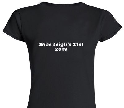 Custom Womens Soft Style 100% Cotton Black T-Shirt