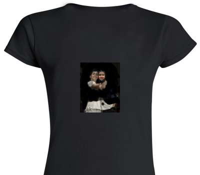 Custom Womens Soft Style 100% Cotton Black T-Shirt