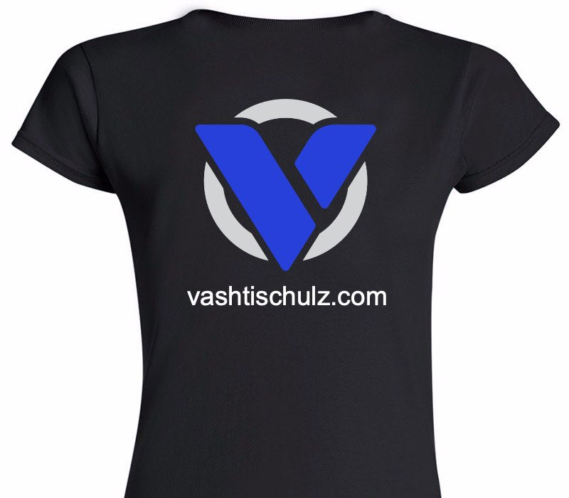 Custom Womens Soft Style 100% Cotton Black T-Shirt