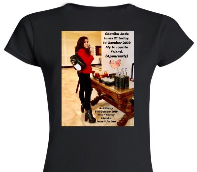 Custom Womens Soft Style 100% Cotton Black T-Shirt