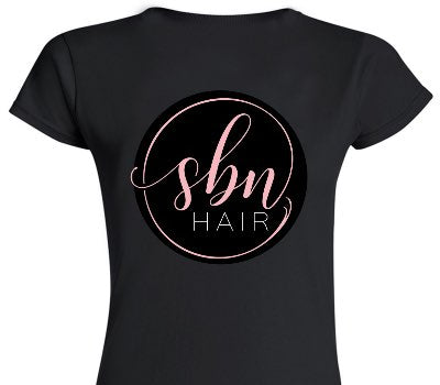Custom Womens Soft Style 100% Cotton Black T-Shirt