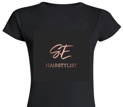 Custom Womens Soft Style 100% Cotton Black T-Shirt