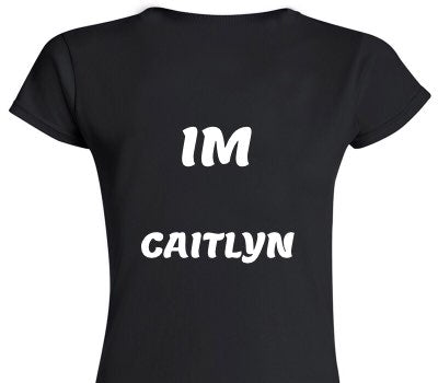Custom Womens Soft Style 100% Cotton Black T-Shirt