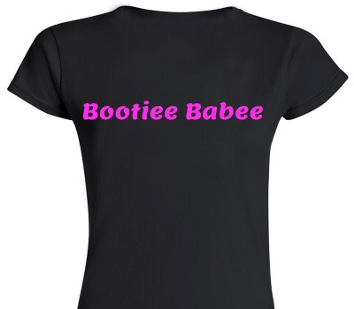 Custom Womens Soft Style 100% Cotton Black T-Shirt