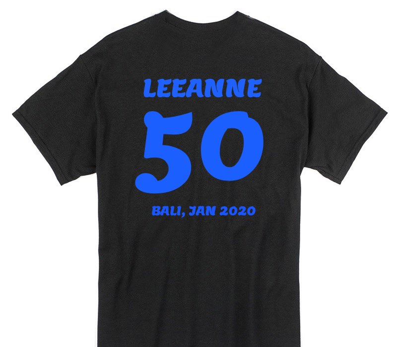 Custom Gildan 100% Cotton Black T-Shirt