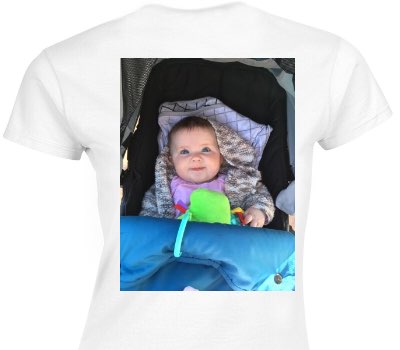Custom Womens Soft Style 100% Cotton White T-Shirt