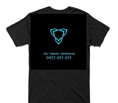 Custom AS Colour 100% Cotton Black T-Shirt