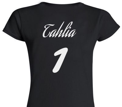 Custom Womens Soft Style 100% Cotton Black T-Shirt