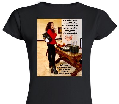 Custom Womens Soft Style 100% Cotton Black T-Shirt