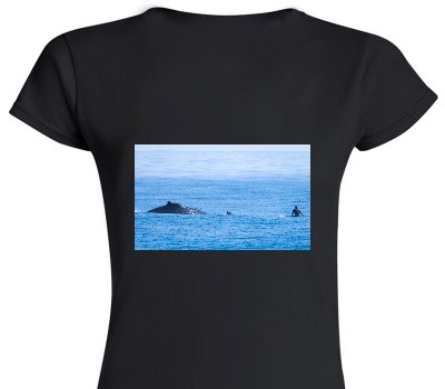 Custom Womens Soft Style 100% Cotton Black T-Shirt