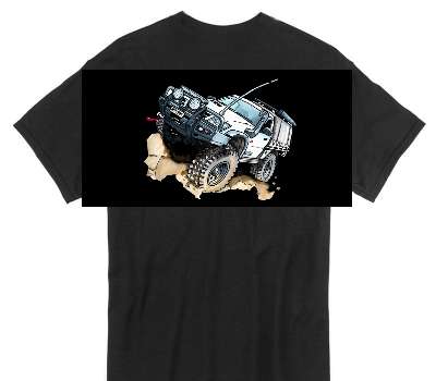 Custom Gildan 100% Cotton Black T-Shirt