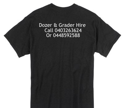 Custom Gildan 100% Cotton Black T-Shirt