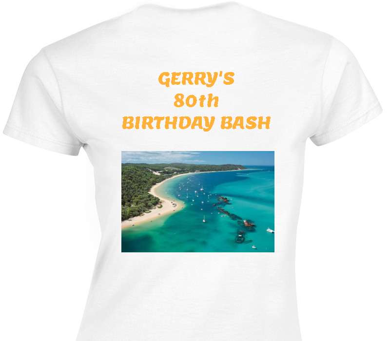 Custom Womens Soft Style 100% Cotton White T-Shirt