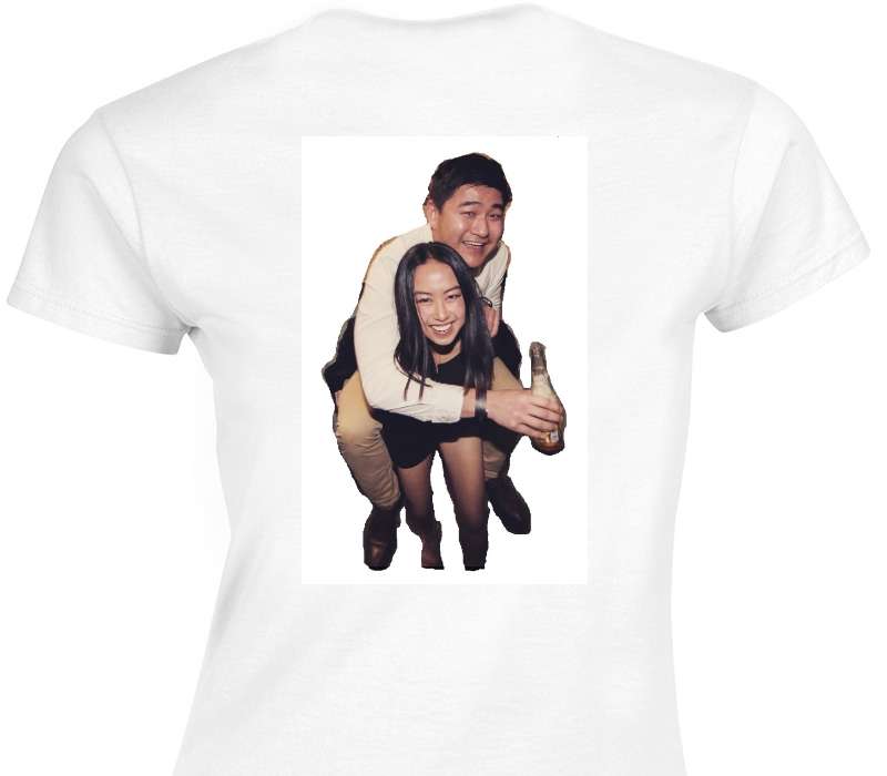 Custom Womens Soft Style 100% Cotton White T-Shirt