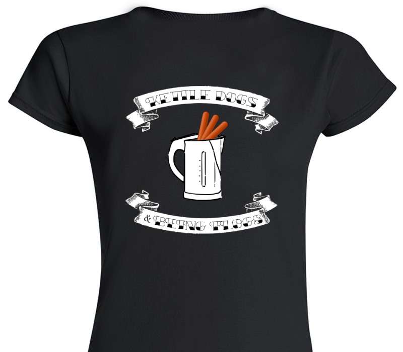 Custom Womens Soft Style 100% Cotton Black T-Shirt