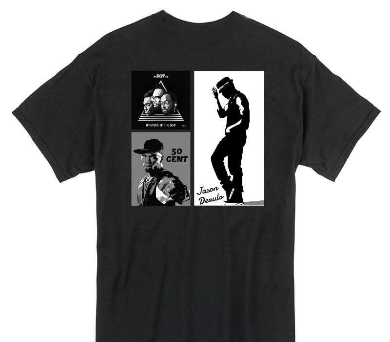 Custom Gildan 100% Cotton Black T-Shirt