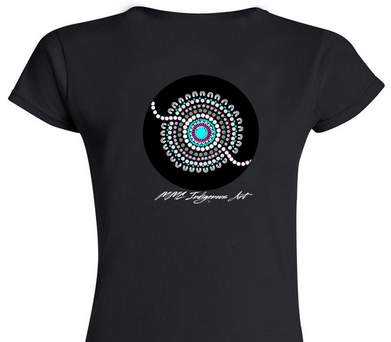 Custom Womens Soft Style 100% Cotton Black T-Shirt