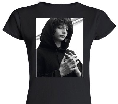 Custom Womens Soft Style 100% Cotton Black T-Shirt