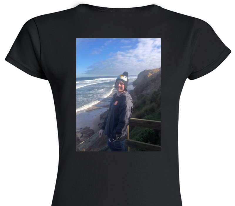 Custom Womens Soft Style 100% Cotton Black T-Shirt