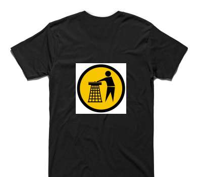 Custom AS Colour 100% Cotton Black T-Shirt