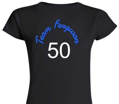 Custom Womens Soft Style 100% Cotton Black T-Shirt