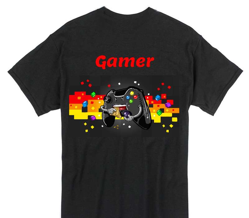 Custom Gildan 100% Cotton Black T-Shirt