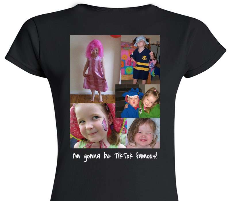 Custom Womens Soft Style 100% Cotton Black T-Shirt