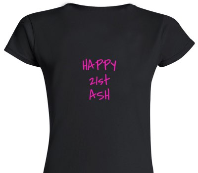Custom Womens Soft Style 100% Cotton Black T-Shirt