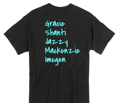 Custom Gildan 100% Cotton Black T-Shirt
