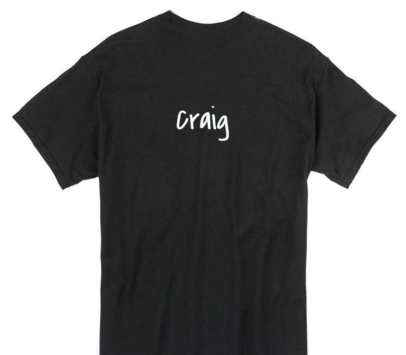 Custom Gildan 100% Cotton Black T-Shirt