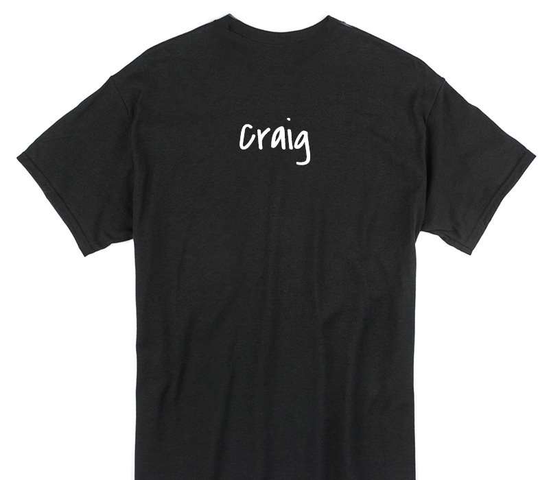 Custom Gildan 100% Cotton Black T-Shirt