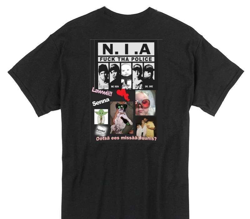 Custom Gildan 100% Cotton Black T-Shirt