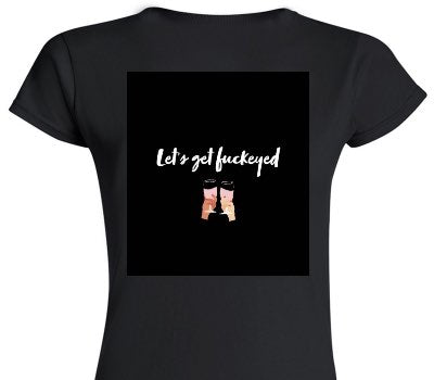 Custom Womens Soft Style 100% Cotton Black T-Shirt
