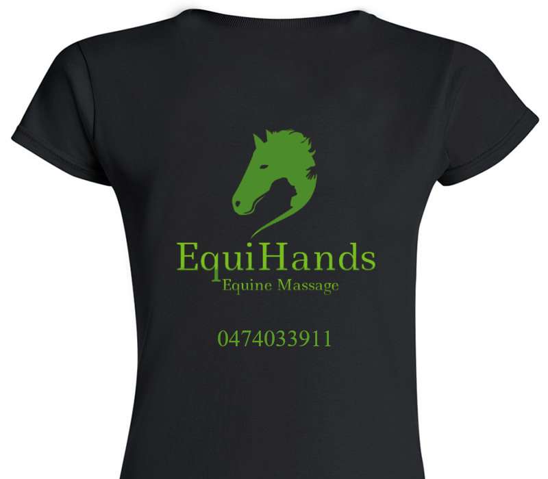 Custom Womens Soft Style 100% Cotton Black T-Shirt