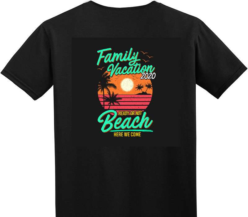 Custom Adult Soft Style 100% Cotton Black T-Shirt