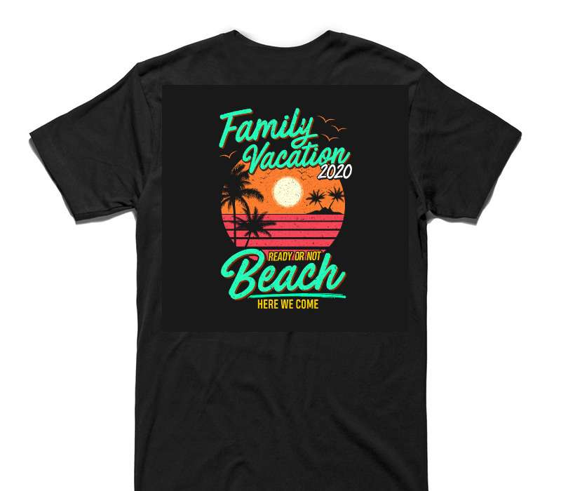 Custom AS Colour 100% Cotton Black T-Shirt