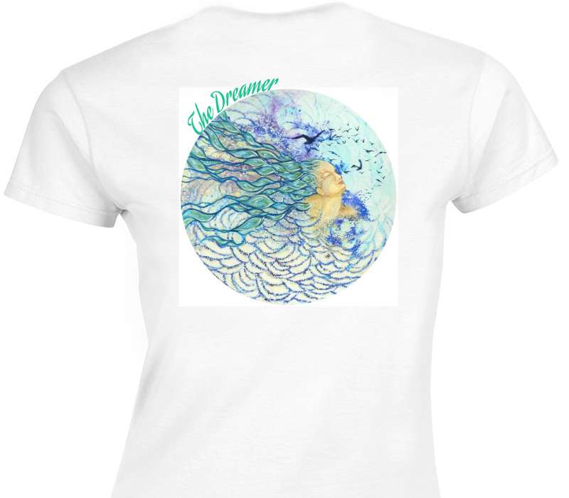Custom Womens Soft Style 100% Cotton White T-Shirt