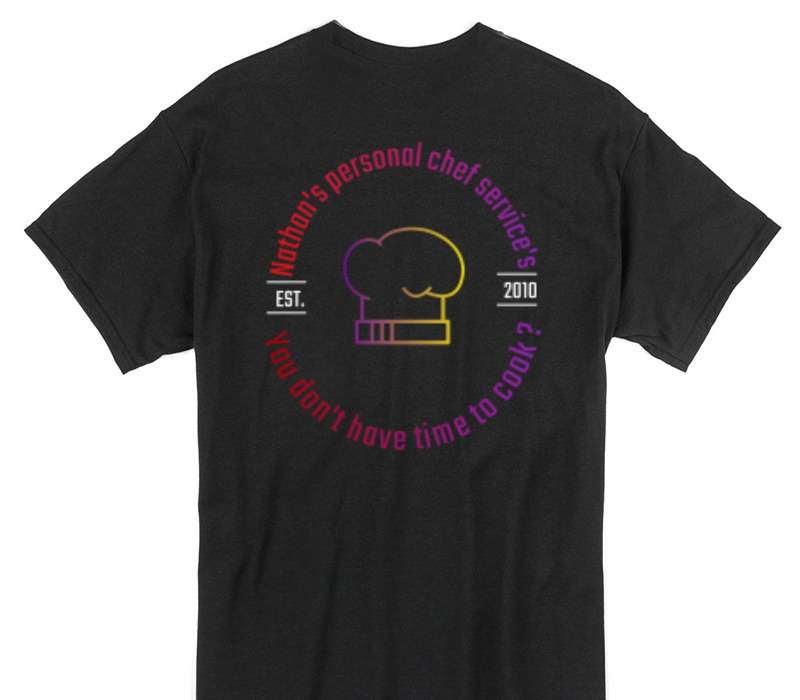 Custom Gildan 100% Cotton Black T-Shirt