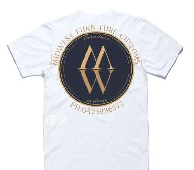 Custom AS Colour 100% Cotton White T-Shirt