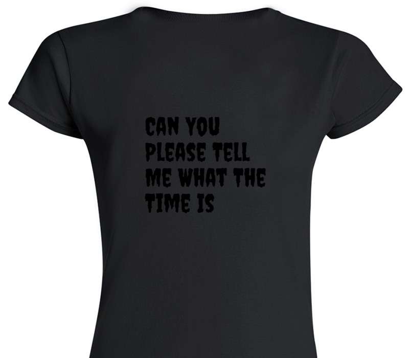 Custom Womens Soft Style 100% Cotton Black T-Shirt