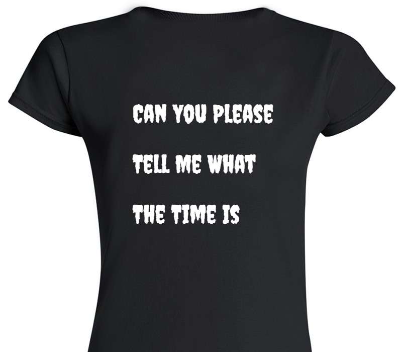 Custom Womens Soft Style 100% Cotton Black T-Shirt