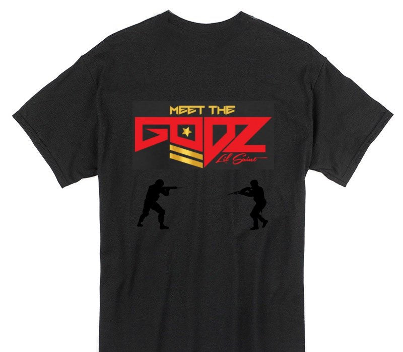 Custom Gildan 100% Cotton Black T-Shirt