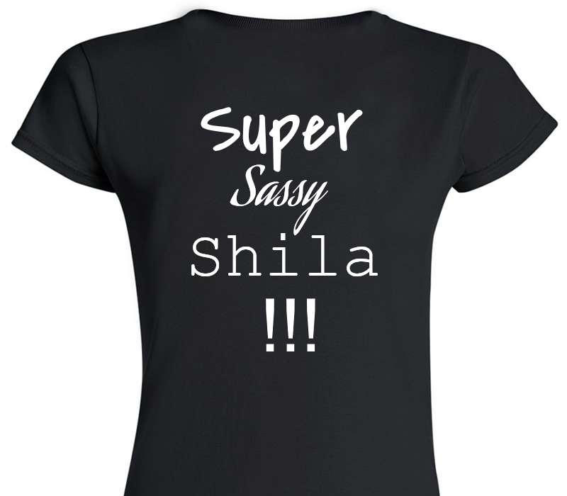 Custom Womens Soft Style 100% Cotton Black T-Shirt