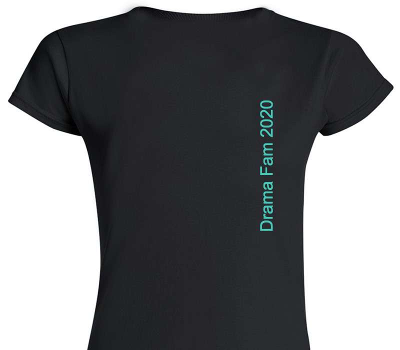 Custom Womens Soft Style 100% Cotton Black T-Shirt