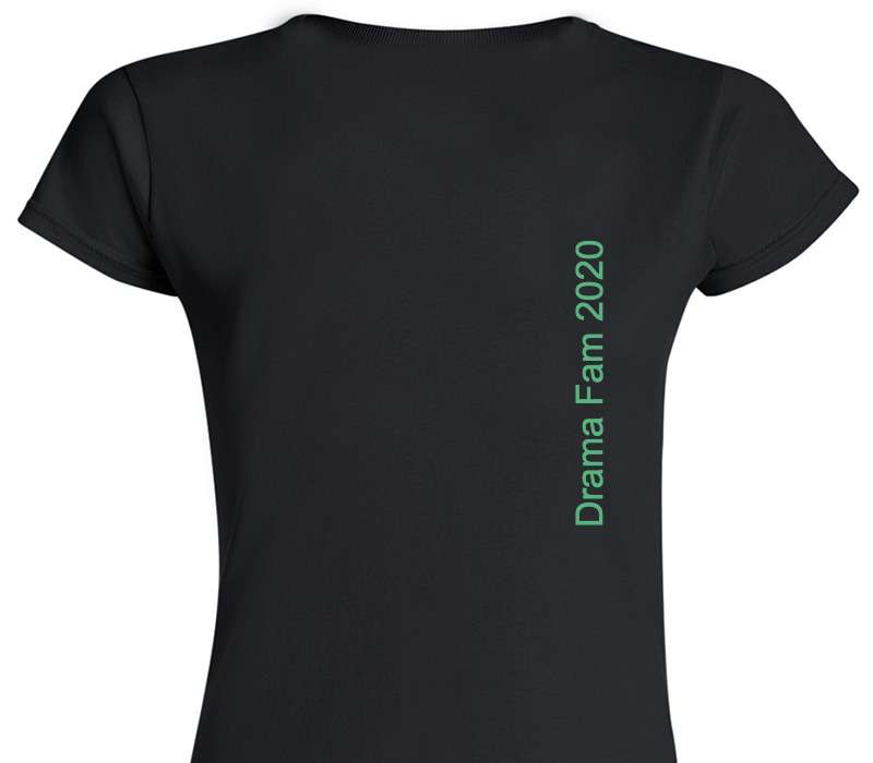 Custom Womens Soft Style 100% Cotton Black T-Shirt