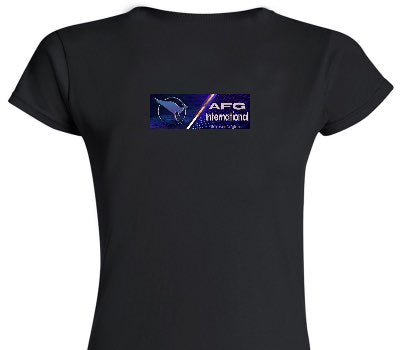 Custom Womens Soft Style 100% Cotton Black T-Shirt