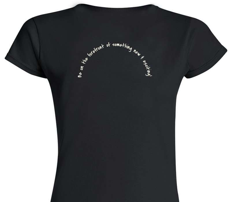 Custom Womens Soft Style 100% Cotton Black T-Shirt